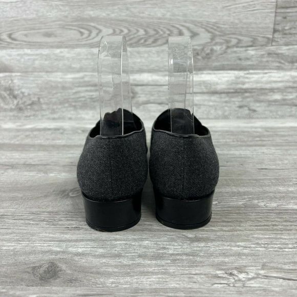 Stuart Weitzman Gray Loafer Tortoise Trim Size 5.5 Slip-On Designer Shoes Flats - Picture 5 of 9